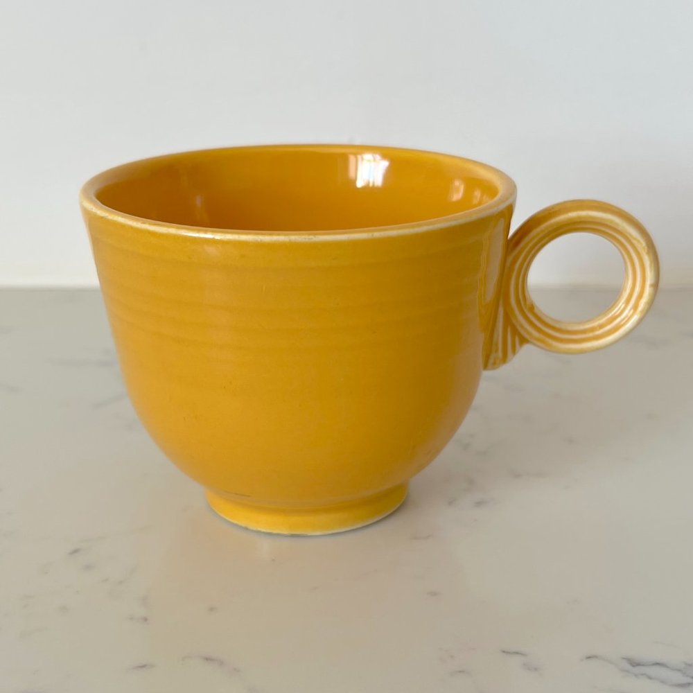 Fiestaware Mid Century Modern Colorful Original Marigold Yellow Dinnerware Cup